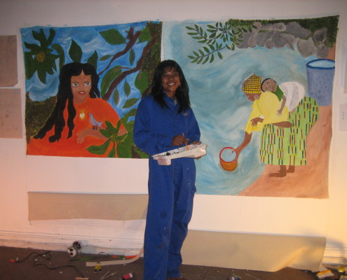 Miriam in the studio